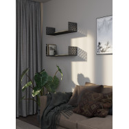 Полка навесная 17х80х22 см из ЛДСП Антрацит 380999